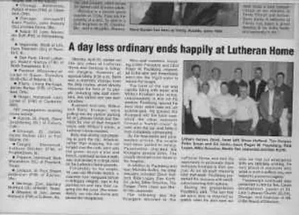 Newspaper article for Lutheran Home
