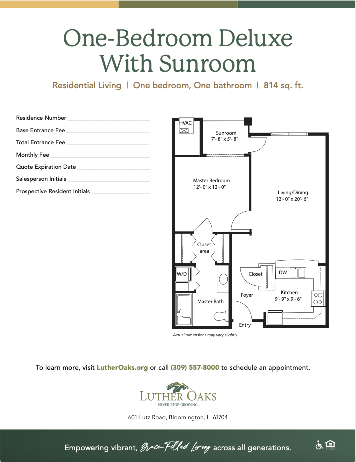 One Bedroom Deluxe with Sunroom