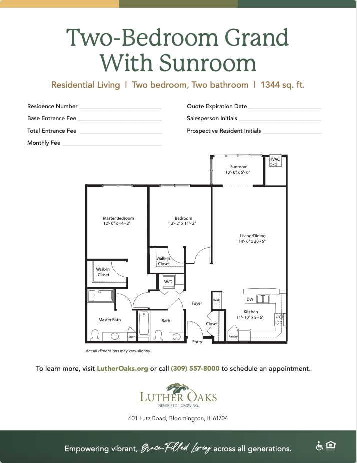 Two Bedroom Grand with Sunroom