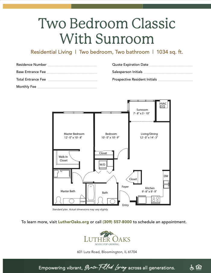 Two Bedroom Classic With Sunroom