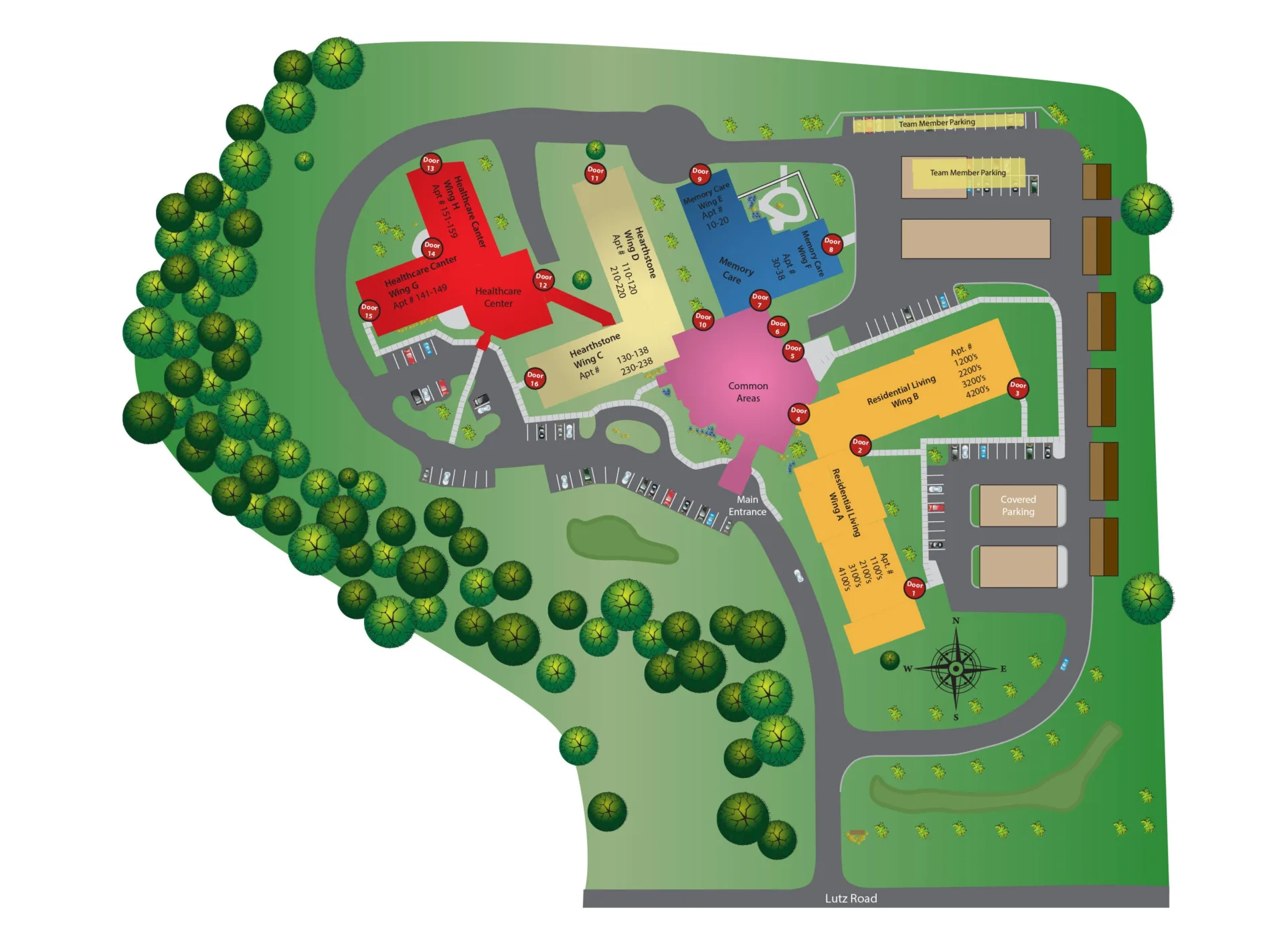 Luther Oaks Campus Map