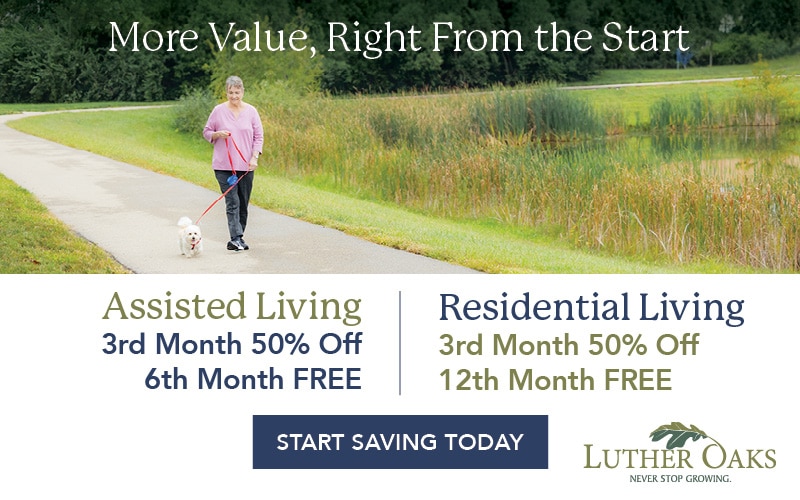 popup detailing incentives at Luther Oaks